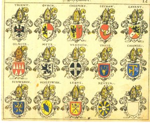Coat of Arms of Verdun Diocese by Johann Siebmacher
